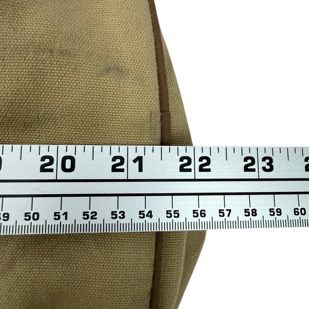 Eddie Bauer Ford Duffel Bag Tan Canvas Travel Gym Weekender‎ Luggage Pocket